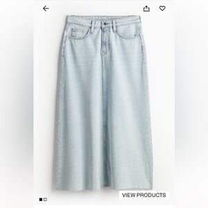 Hm light blue denim long skirt